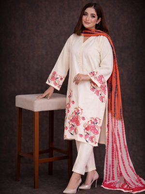 Premium Embroidery Three Pices