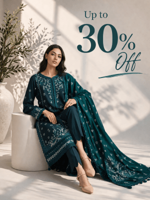 Peacock Elegance Cutwork Suit